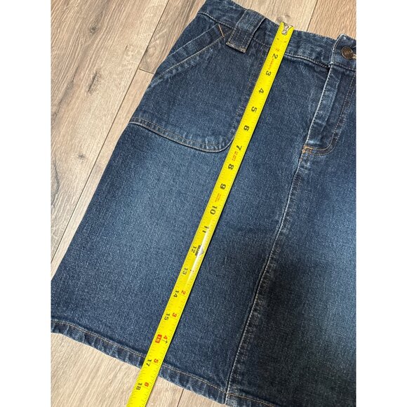 Route 66 Womens Y2K Denim Skirt Dark Wash Utility Pockets Stretch Jean Mini Skir - Picture 4 of 7